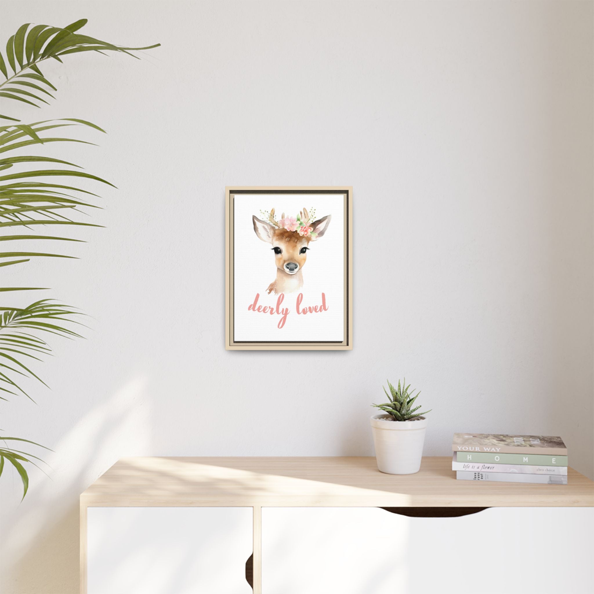 Matte Canvas, Framed - Deerly Loved
