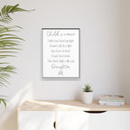 Customizable Matte Canvas, Framed - Hold Your Head Up High (Girl)