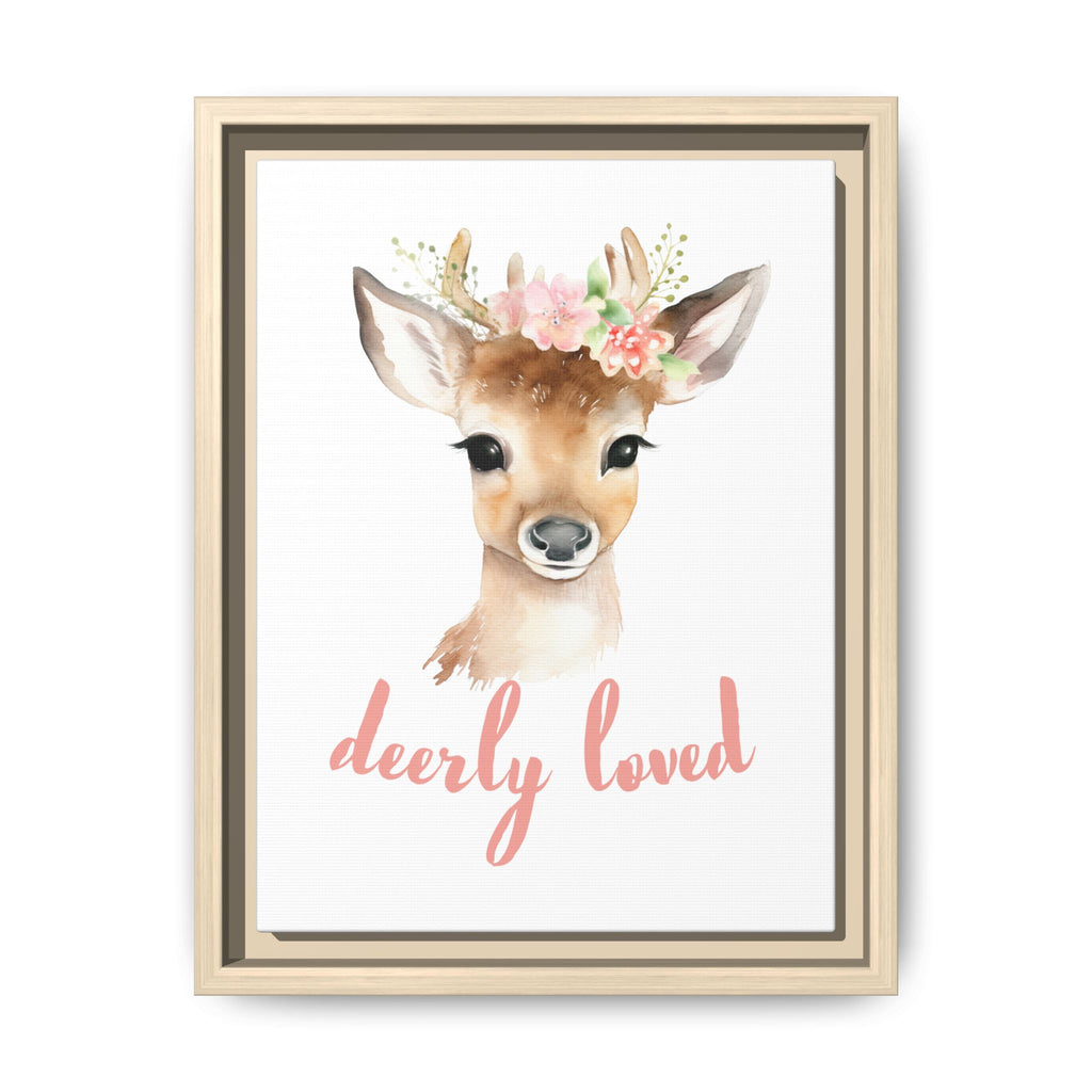 Matte Canvas, Framed - Deerly Loved
