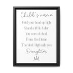Customizable Matte Canvas, Framed - Hold Your Head Up High (Girl)