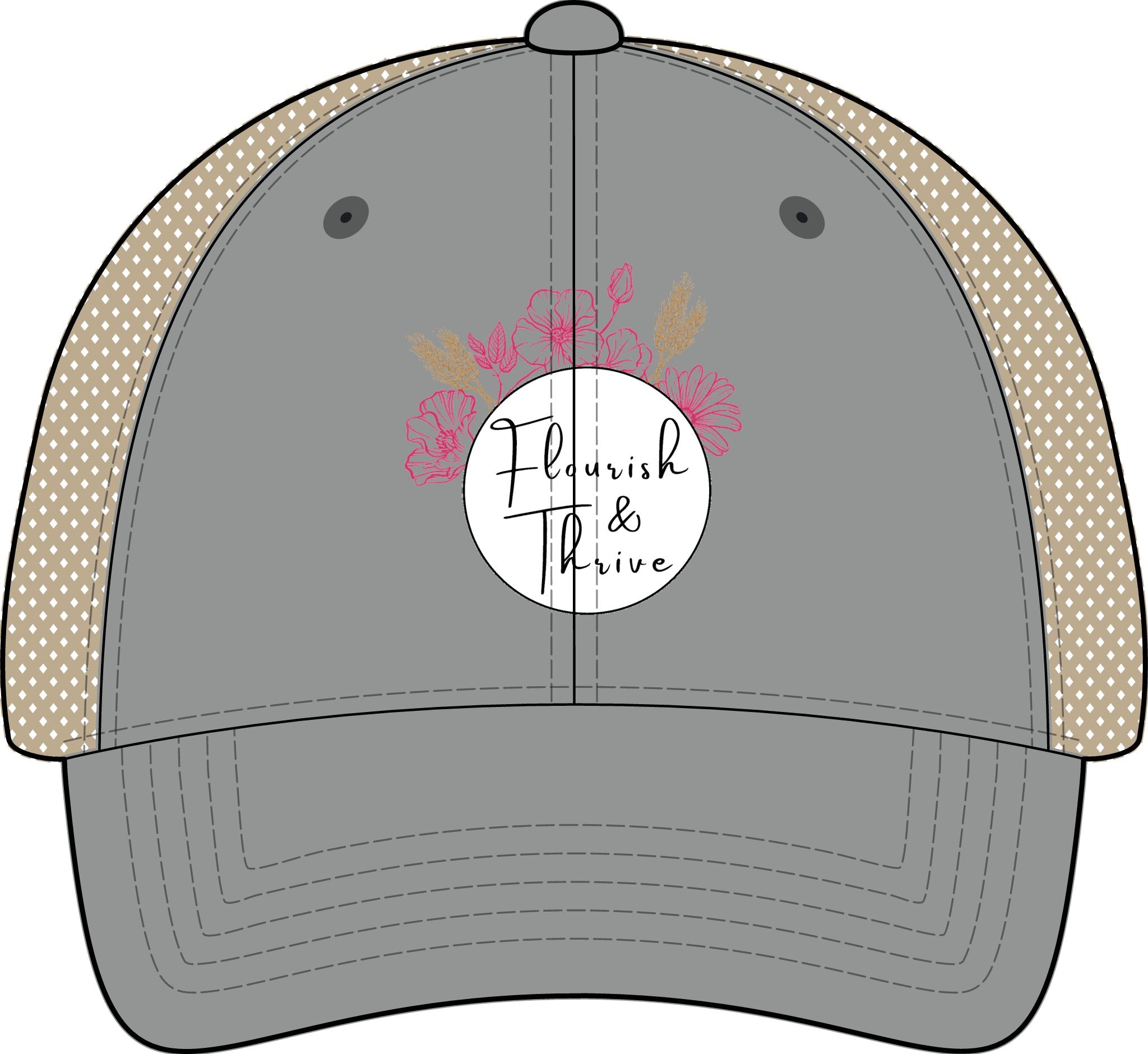 Women's Washed Mesh-Back Cap - Flourish & Thrive