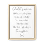 Customizable Matte Canvas, Framed - Hold Your Head Up High (Girl)