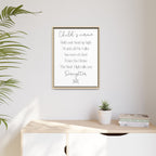Customizable Matte Canvas, Framed - Hold Your Head Up High (Girl)