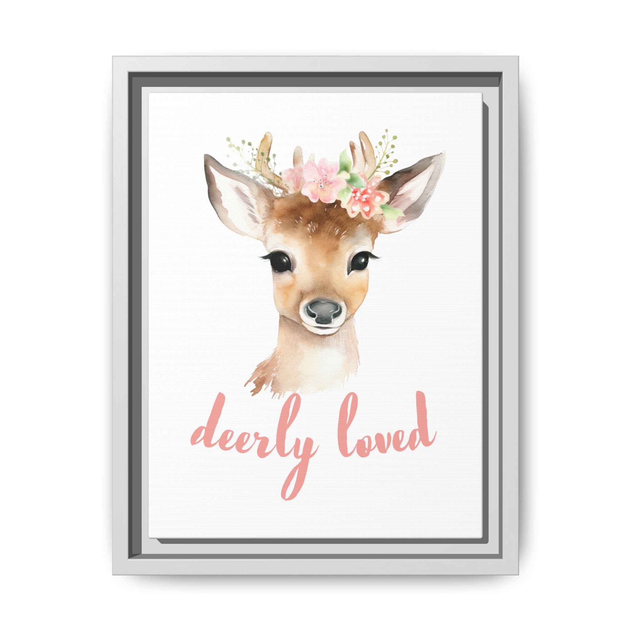 Matte Canvas, Framed - Deerly Loved
