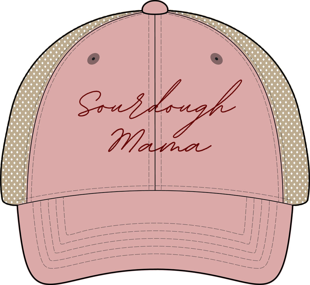 Women's Washed Mesh-Back Cap - Sourdough Mama (assorted colors)
