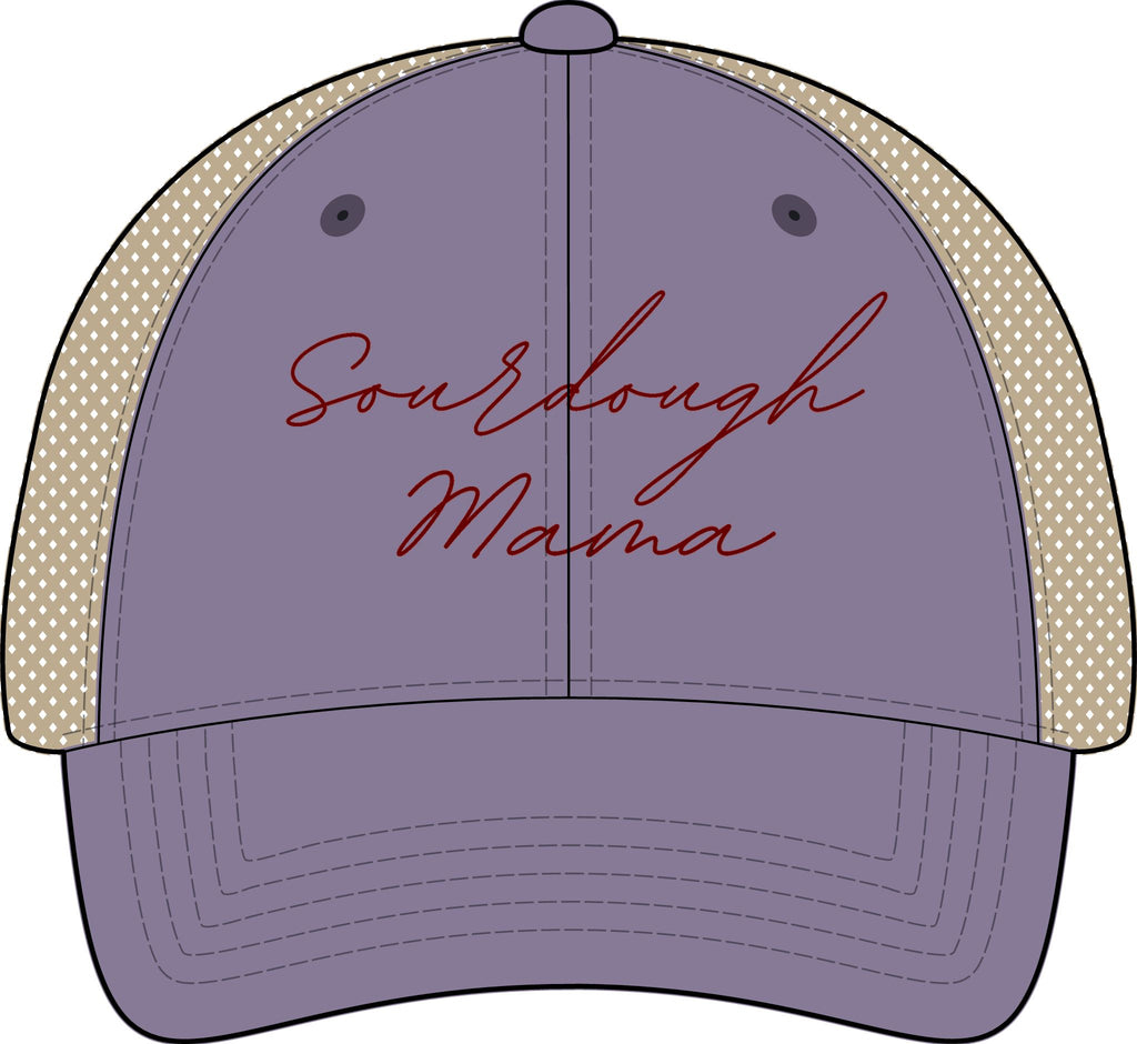 Women's Washed Mesh-Back Cap - Sourdough Mama (assorted colors)