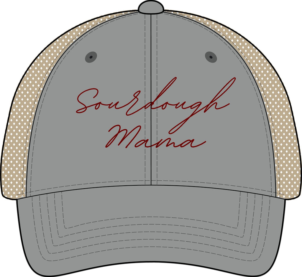 Women's Washed Mesh-Back Cap - Sourdough Mama (assorted colors)