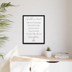 Customizable Matte Canvas, Framed - Hold Your Head Up High (Girl)