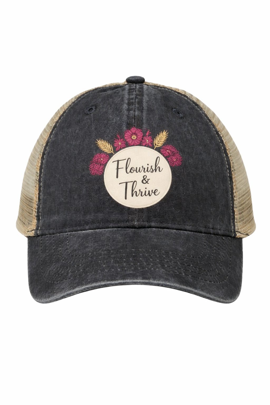Women's Washed Mesh-Back Cap - Flourish & Thrive