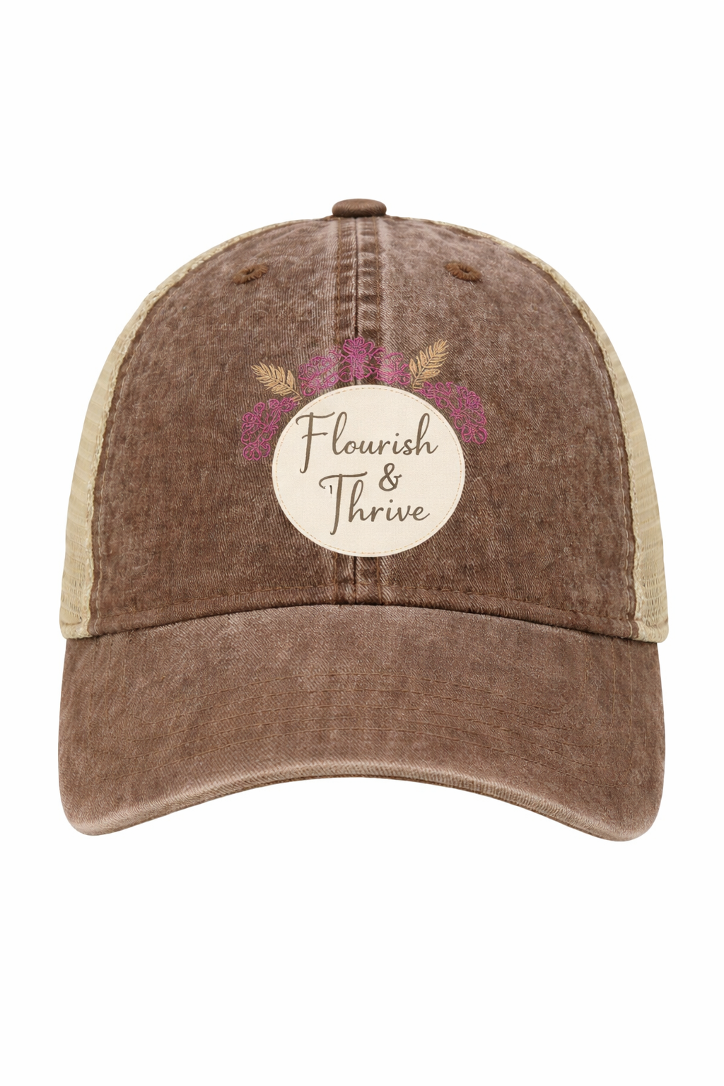 Women's Washed Mesh-Back Cap - Flourish & Thrive