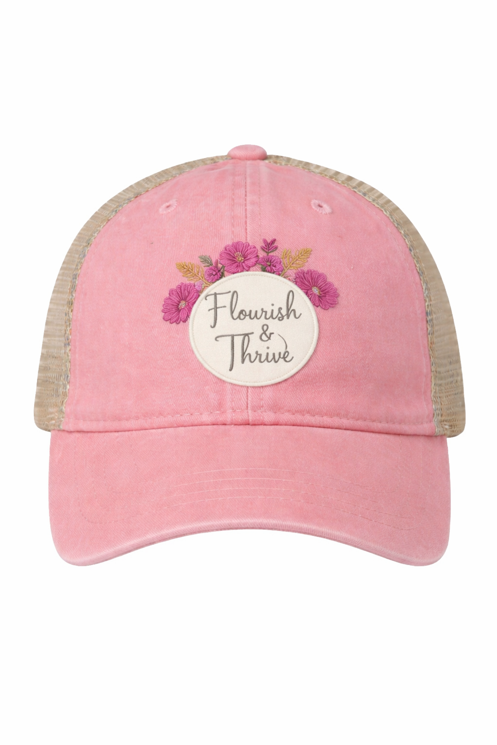 Women's Washed Mesh-Back Cap - Flourish & Thrive