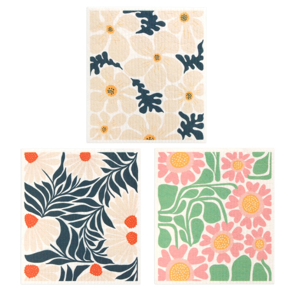 Swedish Dishcloths (Set of 6) - Abstract Flowers
