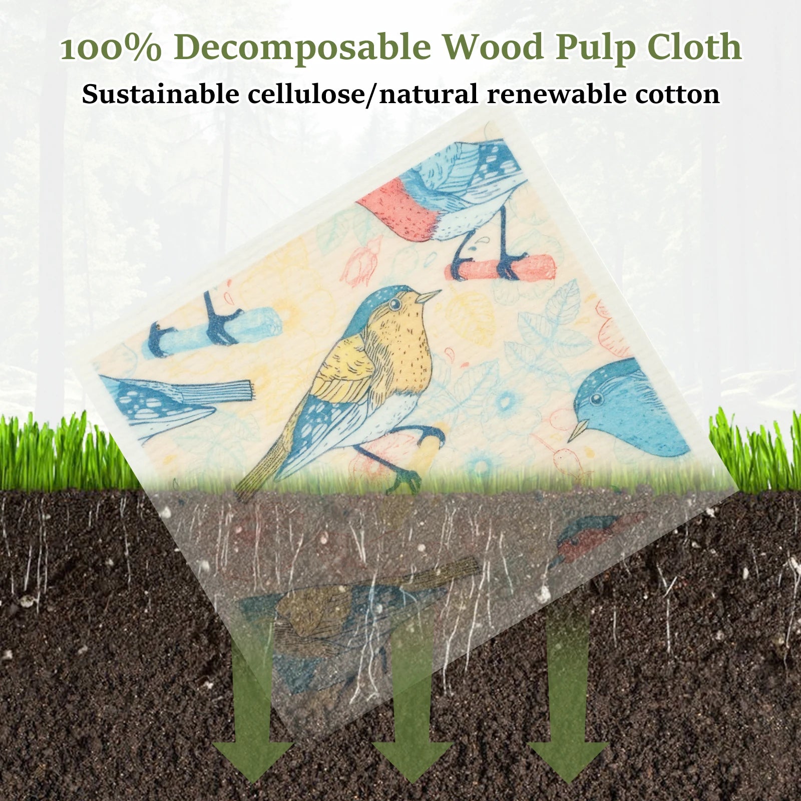 6/12Pcs Reusable Swedish Dishcloths